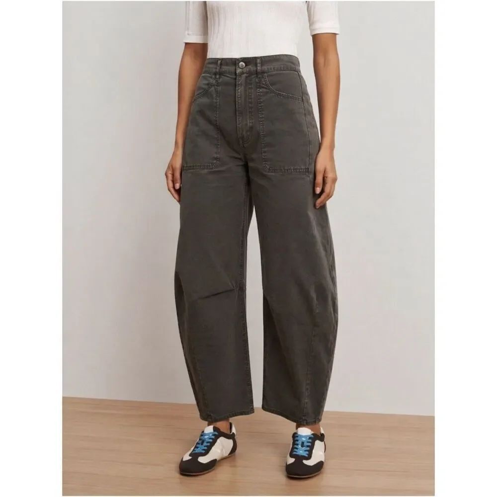 Veronica Beard JeansβCharlie Barrel Leg High Rise Utility Pants Size 28